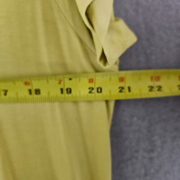 Soft Surroundings Large Chartruce T-Shirt Dress Pleated Midi Jersey - Picture 5 of 6